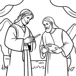Parable of the Two Sons Coloring Page | Parable of the Two Sons 塗色頁