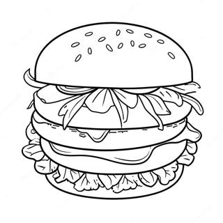 Hamburger Coloring Page | Hamburger 塗色頁