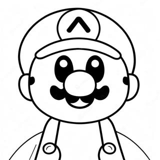 Mario Among Us Character Coloring Page | Mario Among Us 塗色頁