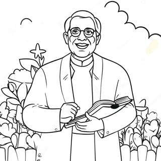 Heartfelt Pastor Appreciation Coloring Page | Pastor Appreciation 塗色頁