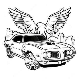 Pontiac Firebird Classic Coloring Page | Pontiac Firebird 塗色頁