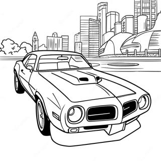 Pontiac Firebird Racing Coloring Page | Pontiac Firebird 塗色頁