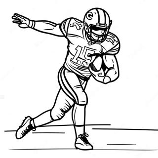 Davante Adams Action Pose Coloring Page | Davante Adams 塗色頁