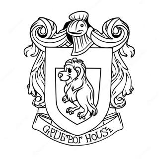 Gryffindor House Crest Coloring Page | Harry Potter Houses 塗色頁