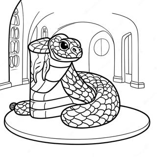 Slytherin House Snake Coloring Page | Harry Potter Houses 塗色頁