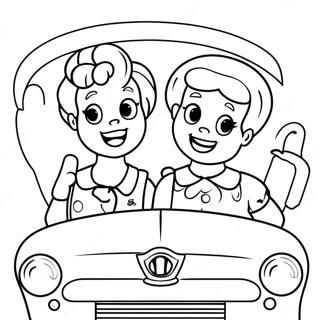 Lucy and Ethel's Fun Adventure Coloring Page | I Love Lucy 塗色頁