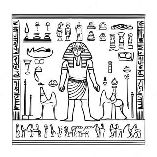 Ancient Egyptian Hieroglyphs Coloring Page | History 塗色頁