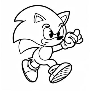 Sonic Running Fast Coloring Page | Sonic Friends 塗色頁