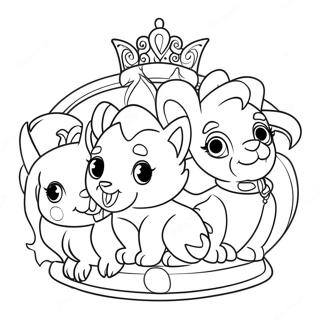 Adventurous Palace Pets Coloring Page | Palace Pets 塗色頁