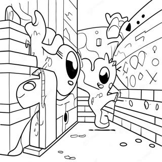 Colorful Graffiti Wall Coloring Page | Hip Hop Graffiti 塗色頁