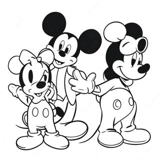 Mickey Mouse with Friends Coloring Page | Mickey 塗色頁