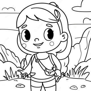 Adventurous Hilda Coloring Page | Hilda 塗色頁