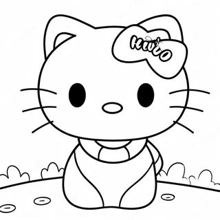Hello Kitty Y2K Coloring Page | Hello Kitty Y2K 塗色頁
