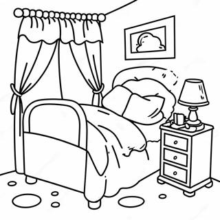Bedtime Coloring Page | Bedtime 塗色頁