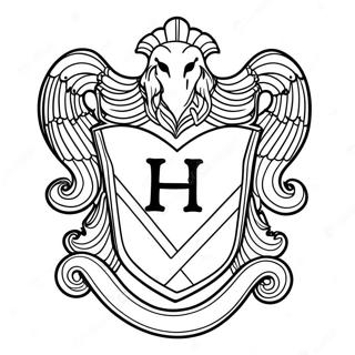 Hufflepuff Crest Coloring Page | Hufflepuff 塗色頁