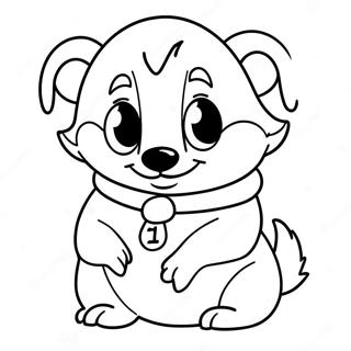 Cheerful Hufflepuff Badger Coloring Page | Hufflepuff 塗色頁