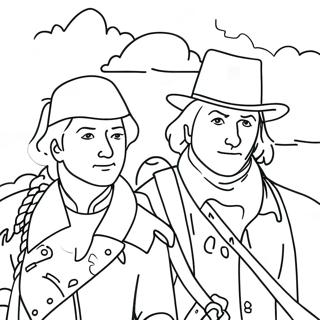 Lewis and Clark Adventure Coloring Page | Lewis and Clark 塗色頁