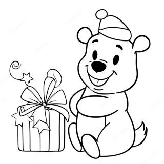 Christmas Winnie the Pooh Coloring Page | Christmas Winnie the Pooh 塗色頁
