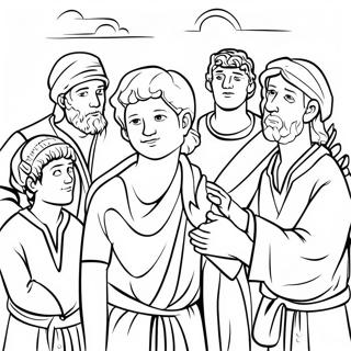 Joseph and His Brothers Coloring Page | Joseph and His Brothers 塗色頁