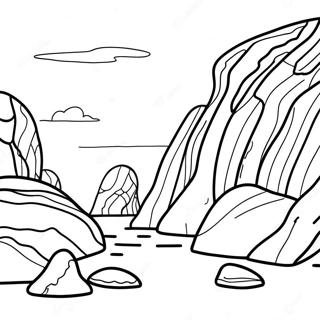 Erosion Effects on Rocks Coloring Page | Erosion 塗色頁