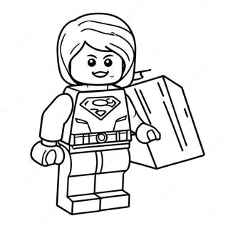 Girl Lego Superhero Adventure Coloring Page | Girl Lego 塗色頁