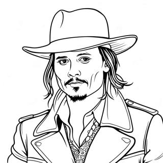Johnny Depp Coloring Page | Johnny Depp 塗色頁