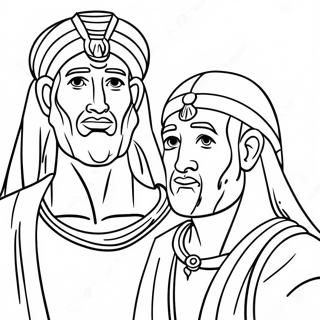 Moses and Pharaoh Coloring Page | Moses and Pharaoh 塗色頁
