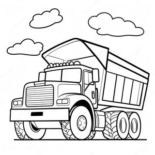 Dump Truck Coloring Page | Dump Truck 塗色頁