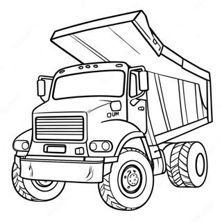 Big Dump Truck Coloring Page | Dump Truck 塗色頁