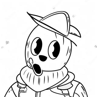 Peely Fortnite Coloring Page | Peely Fortnite 塗色頁