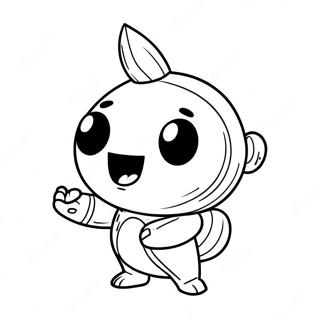 Cute Peely Fortnite Character Coloring Page | Peely Fortnite 塗色頁