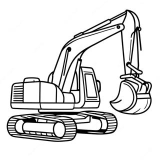 Excavator Coloring Page | Excavator 塗色頁