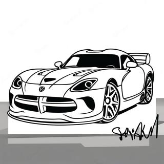 Dodge Viper Sports Car Coloring Page | Dodge Viper 塗色頁