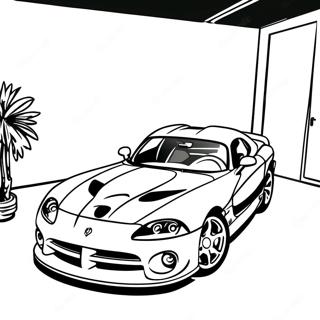Red Dodge Viper Coloring Page | Dodge Viper 塗色頁