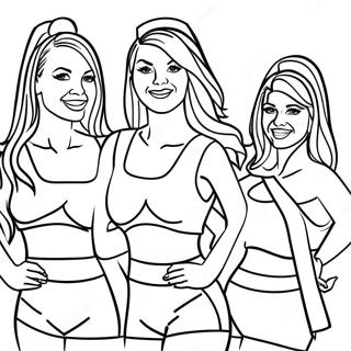 Miami Dolphins Cheerleaders Coloring Page