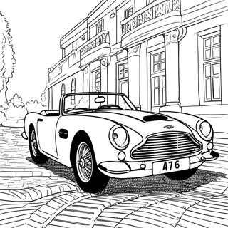 Classic Aston Martin Sports Car Coloring Page | Aston Martin 塗色頁
