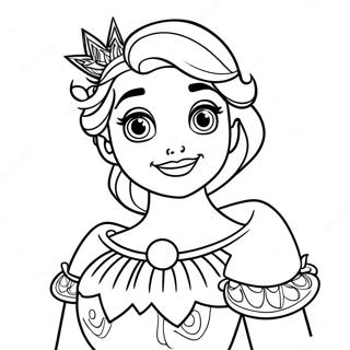 Elsa in a Festive Dress Coloring Page | Elsa Christmas 塗色頁