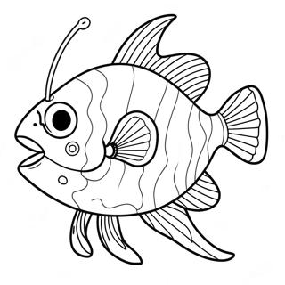 Angler Fish Coloring Page | Angler Fish 塗色頁