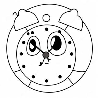 Cute Cartoon Clock Coloring Page | Telling Time WorkPages 塗色頁