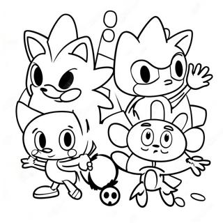 Sonic Lost World Characters Coloring Page | Sonic Lost World 塗色頁