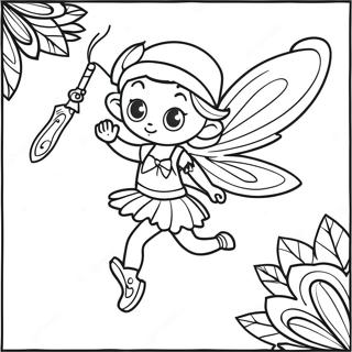 Pirate Fairy Coloring Page | Pirate Fairy 塗色頁