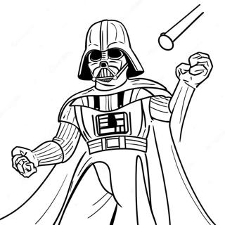 Darth Vader in Battle Coloring Page | Star Wars 塗色頁