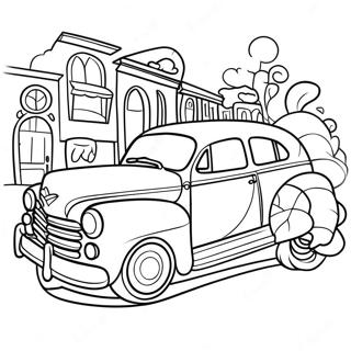 Oldies Music Coloring Page