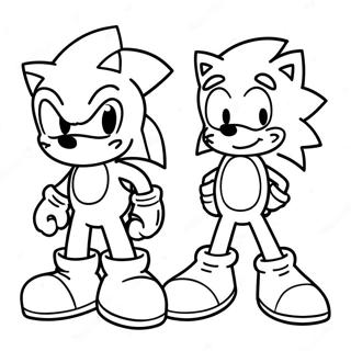Sonic and Mario Coloring Page | Sonic and Mario 塗色頁
