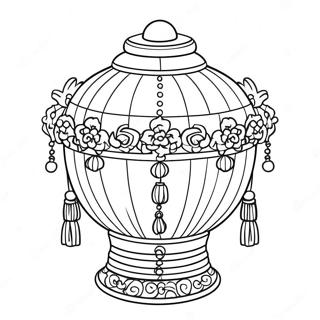 Chinese New Year Lantern Coloring Page | Lantern Chinese New Year 塗色頁