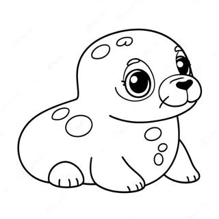 Cute Baby Seal Coloring Page | Seal 塗色頁