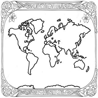 Map of the World Coloring Page | Map 塗色頁