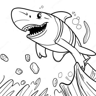 Megalodon Monster Jam Coloring Page | Megalodon Monster Jam 塗色頁