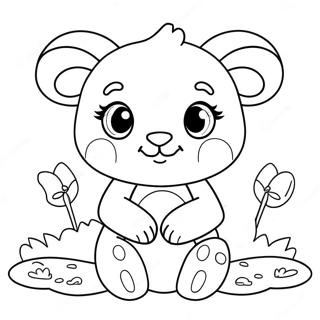 Cute Be Mine Animals Coloring Page | Be Mine 塗色頁
