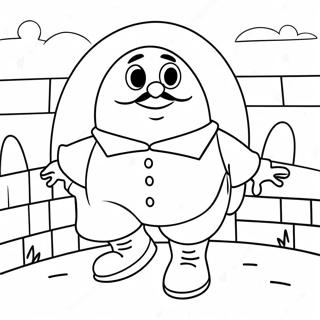 Colorful Humpty Dumpty Coloring Page | Nursery Rhymes 塗色頁